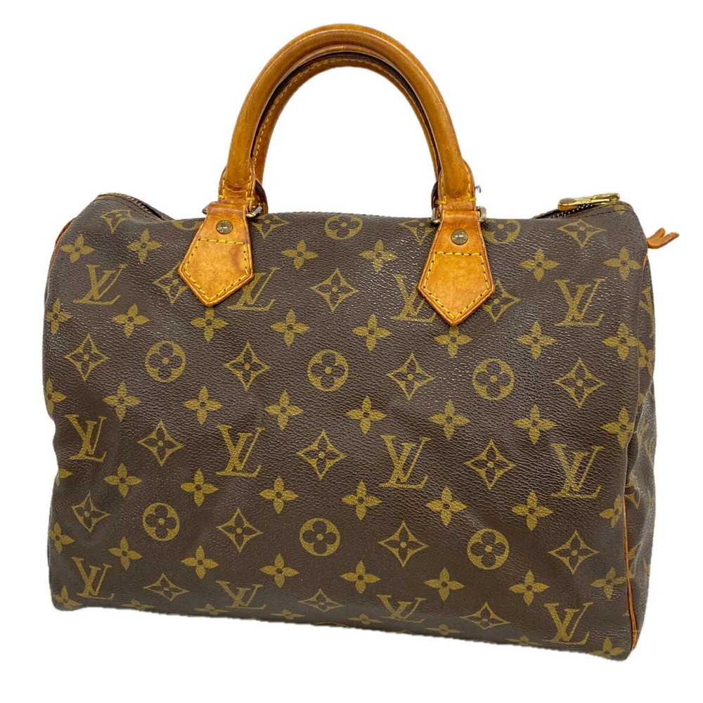 Louis Vuitton Monogram Speedy 30 Handbag M41108 Brown Women's P3428019